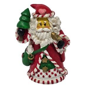 Vintage Christmas Tier Tray Santa Shelf Sitter Figurine Appx 3.5 inches FLAWS